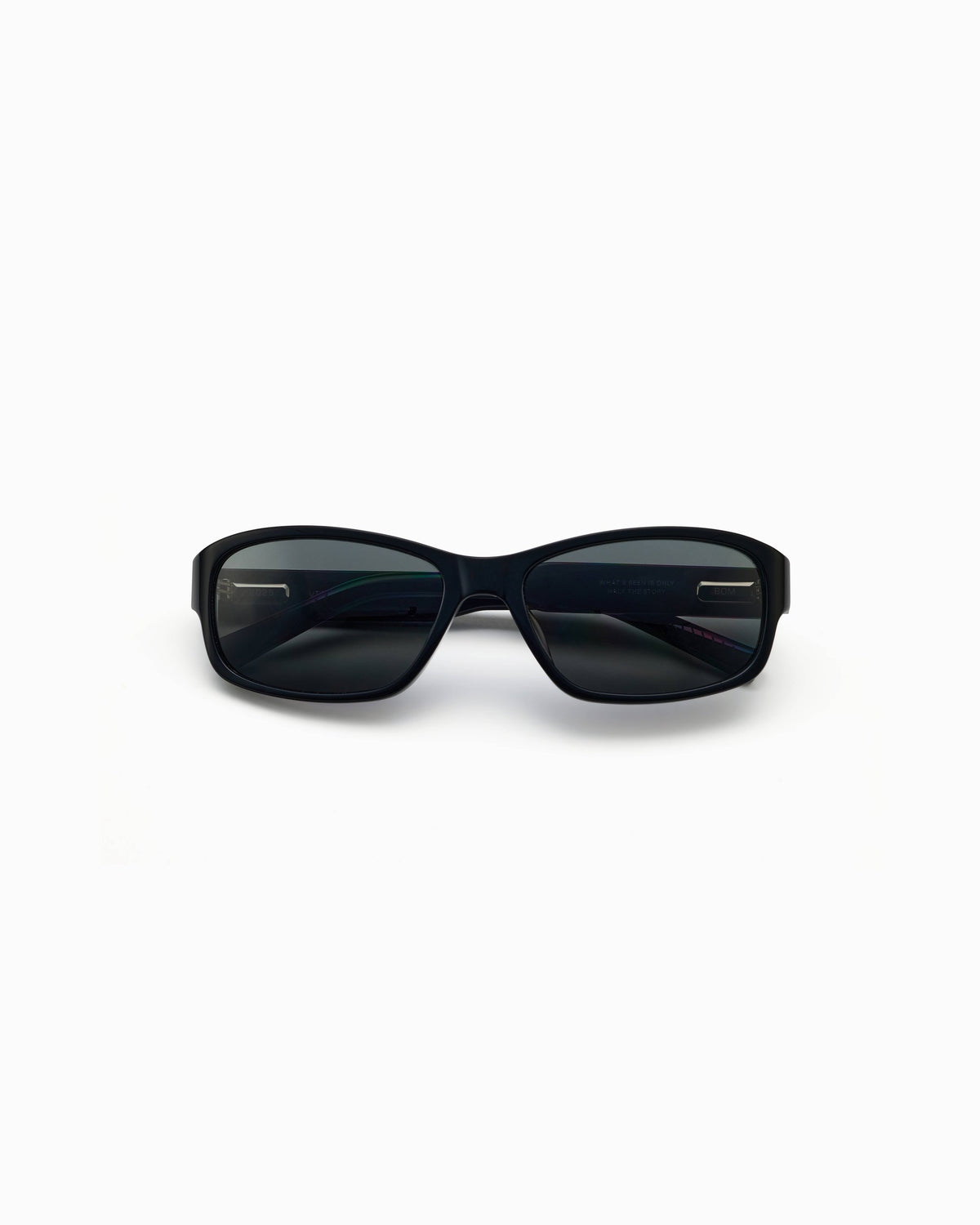 Velo black wraparound sunglasses with black lens – Unscene